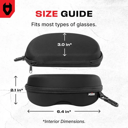 Miniatura 8 de Estuche de almacenamiento NoCry para gafas de seguridad con forro de fieltro, cierre reforzado y práctico clip de cinturón