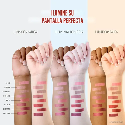 Miniatura 5 de Runway Rogue Pearl Glam - Lápiz labial líquido brillante de larga duración, lápiz labial metálico pale-malva con brillo plateado y dorado, 'Boss