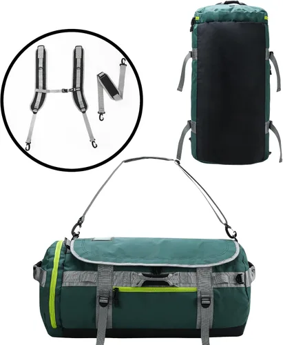 Miniatura 61 de MIER Mochila deportiva grande con compartimento para zapatos, resistente y resistente al agua, azul marino, 45L