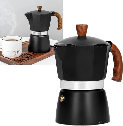 Miniatura 4 de TITA-DONG Cafetera espresso para estufa, olla moka de aleación de aluminio para gas, olla moka italiana clásica con mango para evitar quemaduras