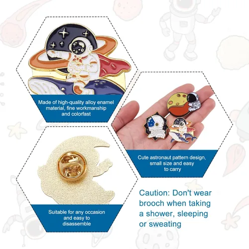 Miniatura 184 de Pandahall - Broches esmaltados de aleación con varios temas, broche de solapa, juego de pines esmaltados