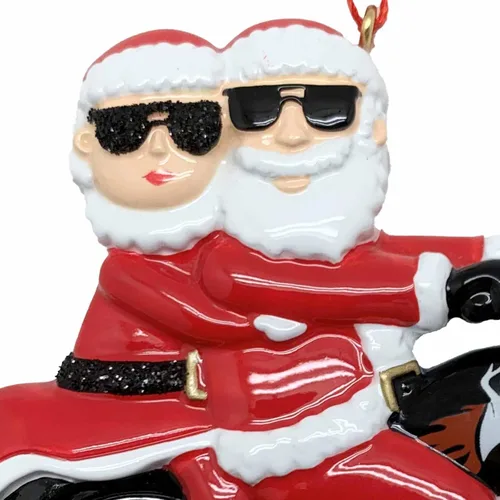 Miniatura 3 de Adorno Navideño Colgante Personalizado para Parejas Mr & Mrs Claus (Santa Genial y la Señorita Claus)
