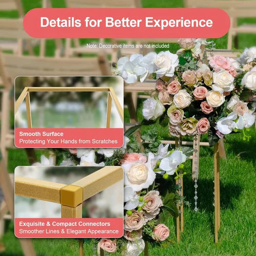 Miniatura 7 de LOYALHEARTDY 2 piezas de 31.5/39.4 pulgadas de alto para flores de boda, soporte de metal para florero de piso, columna de metal, soportes de flores