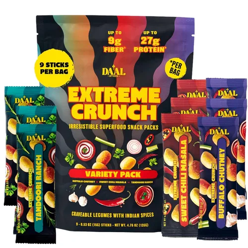 Miniatura 11 de Daal By Keen Aperitivos crujientes de frijol mungo – Chutney de búfalo – Proteína vegetal, alta en fibra, sin gluten, sin nueces – Mezclar