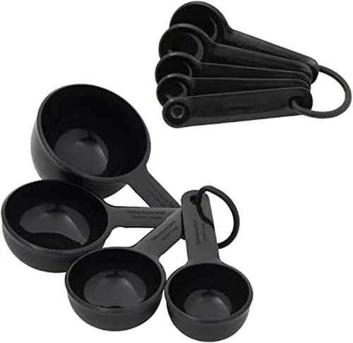 Miniatura 12 de KitchenAid Juego de tazas y cucharas medidoras universales fáciles de leer con mango de agarre suave para un máximo control, agujero para colgar
