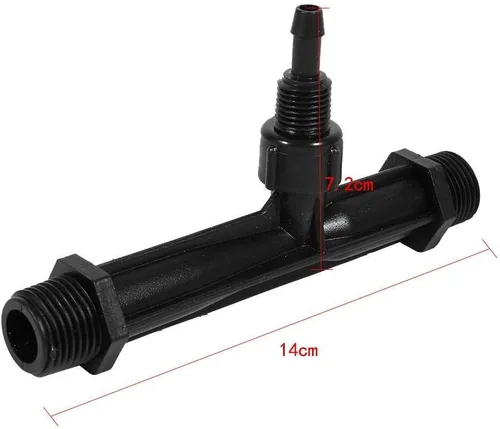 Miniatura 2 de Wytino Tubo de inyector de fertilizante, inyector de fertilizante Venturi de riego 1/2 "3/4" 1 pulgada Inyector mezclador de fertilizante de jardín