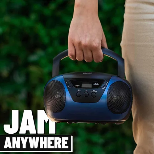 Miniatura 7 de Tyler - Reproductor de CD Boombox portátil, radio AM/FM Combo, reproductores de CD de Boom Box dinámicos para estéreo portátil