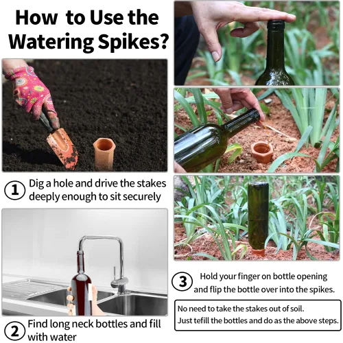 Miniatura 4 de Paquete de 15 dispositivos de riego de plantas, sistema de riego automático para plantas en maceta, picos de riego automático, dispositivo