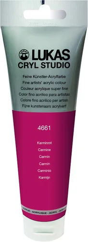 Miniatura 104 de Lukas CRYL Studio Artist - Pintura acrílica para artistas, Alizarín Carmesí, tubo de 125 ml - Pinturas acrílicas de alto pigmento para pintura
