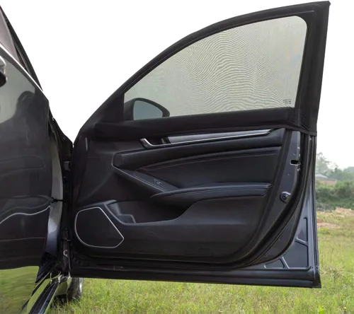 Miniatura 6 de Sombras para ventanas laterales traseras de auto para autos pequeños y medianos, juego de 2 protectores solares elásticos y transpirables con malla