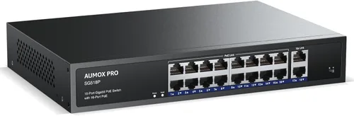 Miniatura 13 de Conmutador Ethernet Gigabit no administrado de 5 puertos, concentrador de red AUMOX PRO Home, divisor Ethernet de oficina, Plug-and-Play