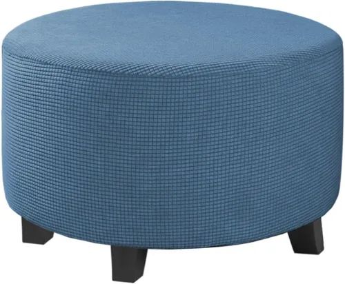 Miniatura 20 de H.VERSAILTEX Funda otomana rectangular de 29 a 34 pies para reposapiés, fundas protectoras para reposapiés, con tela jacquard elástica, gruesa
