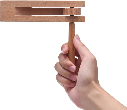 Trinquete giratorio de madera para hacer ruido, matraca tradicional para fiestas, eventos deportivos y celebraciones, 1 paquete