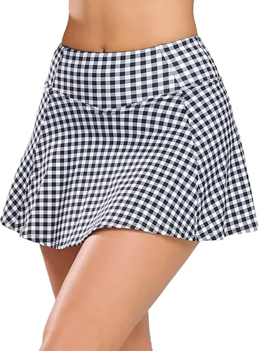 1a1a Faldas de tenis y golf para mujer con pantalones cortos y bolsillos de cintura alta, falda pantalón atlética deportiva