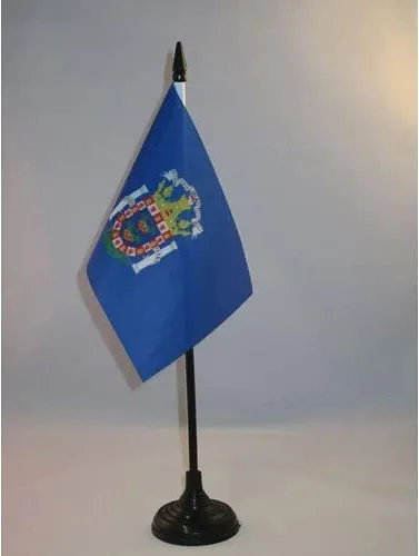 Miniatura 17 de Bandera de mesa de Andalucía 4'' x 6'' - Bandera de escritorio de la región española de Andalucía 5.9 x 3.9 in - Barra y base de plástico negro - AZ