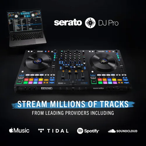 Miniatura 9 de Controlador DJ Rane FOUR Stems con 4 Decks, Ruedas Jog de 8.5" con Pantallas, Mezclador con FX Interno, Serato DJ Pro y Pitch 'n Time Incluidos