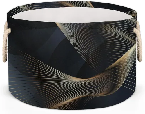 Miniatura 39 de Cesta de almacenamiento redonda grande de béisbol, canasta de almacenamiento circular plegable para béisbol, con asa para niños, manta de juguetes