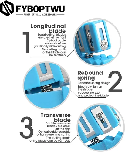 Miniatura 5 de 2 piezas de cortador de pelado de cables coaxiales, pelacables coaxiales, pelacables de fibra óptica, cortador de cable, crimpadora, 1 pieza 45-163
