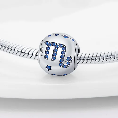 Miniatura 76 de Pandach 12 dijes de cumpleaños con signo del zodiaco de plata de ley 925 con piedra natal para mujer, pulsera, collar, pulsera, regalo para mujeres