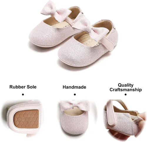 Miniatura 53 de Felix & Flora Zapatos de bebé de suela suave - Zapatos de bebé para caminar, mocasines, suela de goma, zapatos de cuna