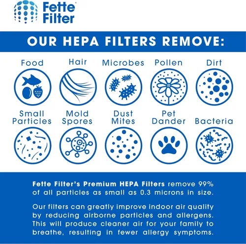 Miniatura 6 de Fette Filter - Filtro HEPA DC5151H compatible con los modelos de vacío en seco y húmedo DEWALT DC515 DCV517 DCV517B Parte # DC5151H incluye 2