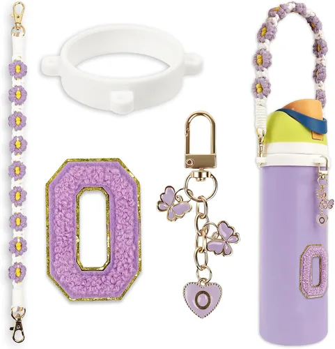 Miniatura 49 de Lindo juego de dijes de letras compatible con botella de agua Owala de 24 oz, 32 oz, 40 oz, Owala Kids, vaso térmico de café Owala, Owala FreeSip