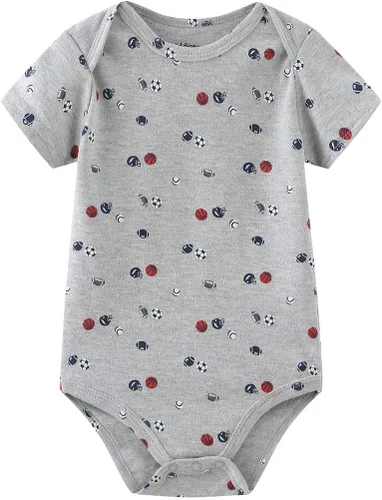 Miniatura 2 de Kiddiezoom Mameluco unisex de algodón de una pieza para bebé recién nacido, 5