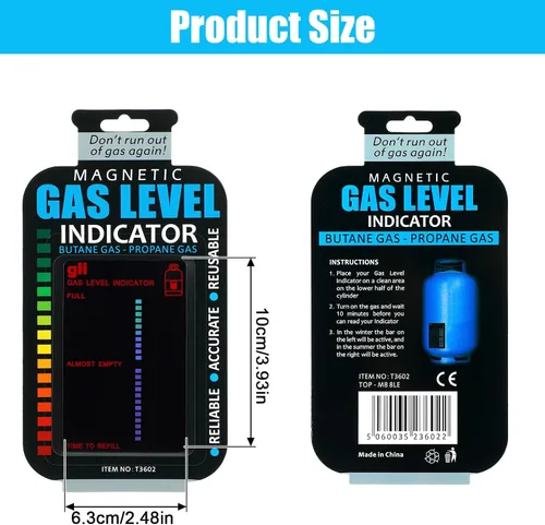 Miniatura 2 de Indicador de nivel de gas, indicadores de nivel de combustible, etiqueta engomada para tanque de propano pequeño, para el hogar, cocina, barbacoas