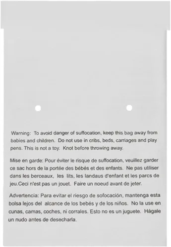 Miniatura 4 de 1 bolsa de polietileno transparente de advertencia de asfixia EcoSwift de 24 x 36 pulgadas, 1.5 mil