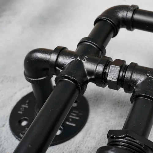 Miniatura 5 de Aplique de pared de tubería de agua industrial, lámpara de montaje en pared punk de vapor, lámpara de pared fresca de 35.4 pulgadas para dormitorio