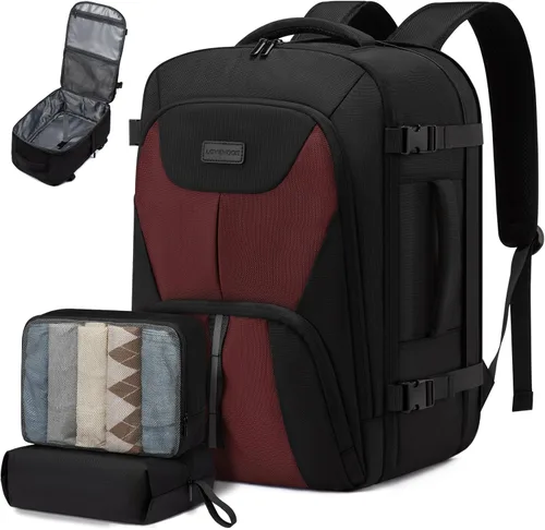 Miniatura 19 de LOVEVOOK Peersonal - Mochila de viaje extra grande de 40 L, bolsa de artículos Peersonal aprobada por vuelo, resistente al agua, mochila de 17 Azul