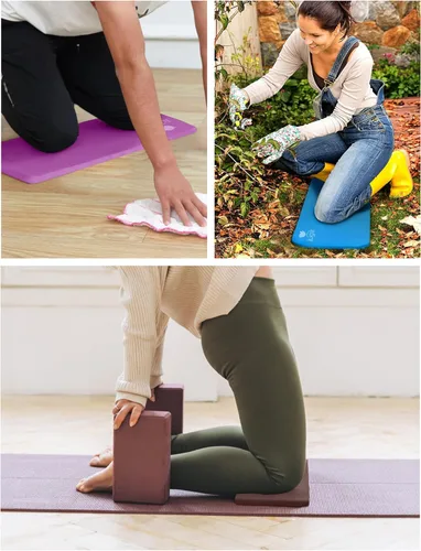 Miniatura 6 de IUGA Almohadillas de Rodilla para Yoga Cojín Alfombrilla de Rodilla Antideslizante para Codos Dolor de Muñeca en Planchas de Yoga Ejercicios