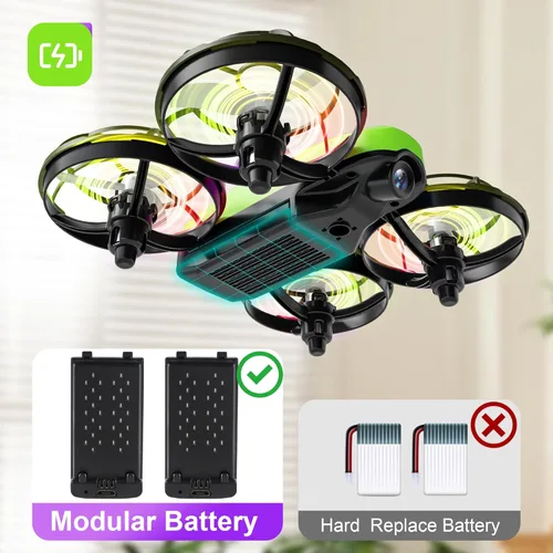Miniatura 7 de Swifsen Dron para niños con cámara – Mini juguete RC para niños, principiantes, regalos de cumpleaños para niños y principiantes, juguete de luz