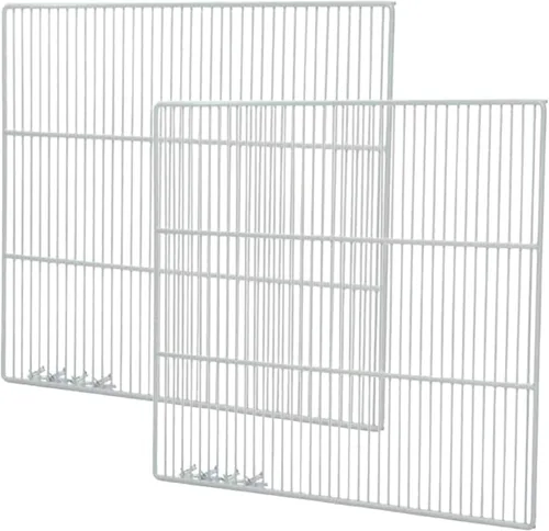 Miniatura 11 de Juego de 2 estantes comerciales de repuesto para congelador y refrigerador (21 x 20.5 pulgadas), estante de metal ajustable de alambre de acero