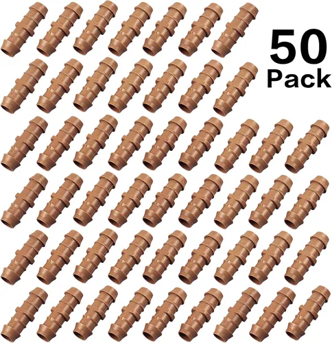 Miniatura 4 de Jayee Paquete de 50 accesorios de acoplamiento de púas para riego por goteo (0.669 in) para manguera de goteo de 1/2 pulgada (0.600 pulgadas de ID)