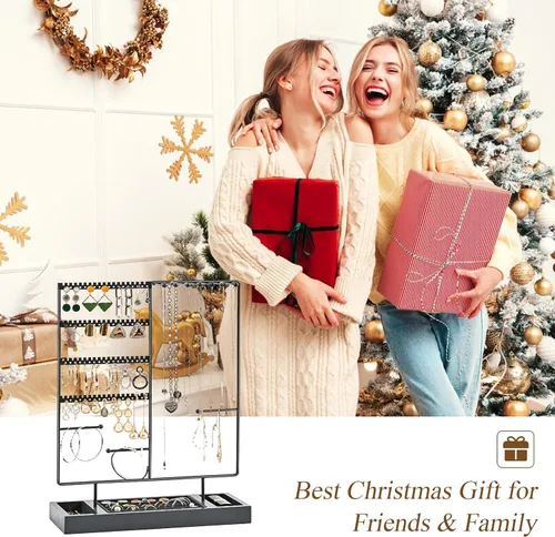 Miniatura 7 de ProCase Organizador de joyas, organizador de aretes, regalo del día de la madre, organizador de aretes de 6 niveles, estante para collares de árbol
