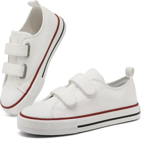 Miniatura 6 de Tenis de lona con correa ajustable para niños y niñas pequeños