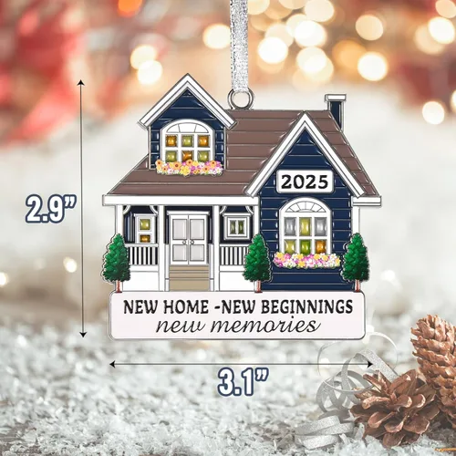 Miniatura 4 de Adorno de Nuevo Hogar 2025 - Regalos de Inauguración de la Casa de Metal Adorno de Nuevo Hogar, Ideas de Regalos de Inauguración de la Casa