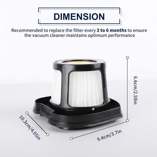 Miniatura 7 de KEEPOW Filtro de borrador de pelo de mascotas para Bissell Pet Hair Eraser aspiradora de mano 2284W 2390 2389 2390A, comparado con la pieza #