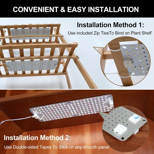 Miniatura 9 de FRGROW Paquete de 3 luces planas de cultivo para plantas de interior, inicio de semillas, vegetación, temporizador de 4/8/12/16/20H, luces