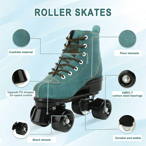 Miniatura 2 de jessie Patines de ruedas para mujer, de doble fila, para exteriores e interiores, patines ajustables para mujeres, hombres, niños y niñas