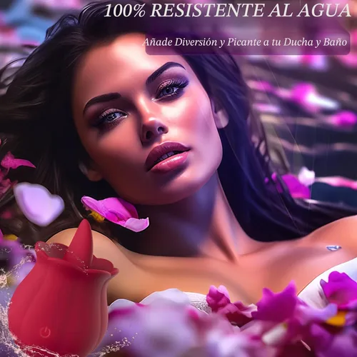 Miniatura 6 de Vibrador de lengua y clítoris con diseño de rosa, estimulador de vibración juguete sexual para mujeres Juguete para lamer rosa para adultos 10