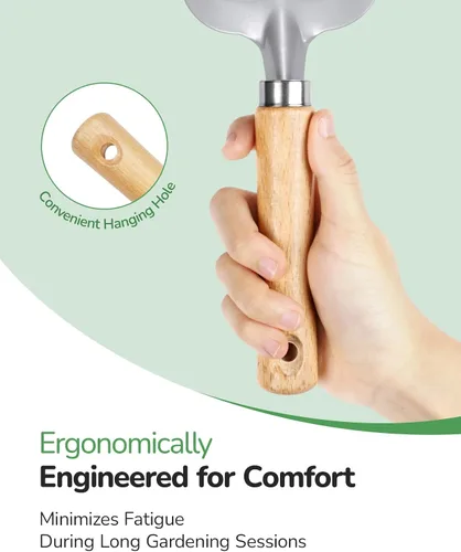 Miniatura 5 de Grenebo Juego de herramientas de jardinería de 12 piezas para hombres, herramientas de jardín de mano resistentes al óxido y de servicio pesado