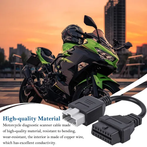 Miniatura 5 de 5Pin a 16 pin OBD2 OBDII adaptador de cable Herramientas de diagnóstico Cable OBD para Hon-da
