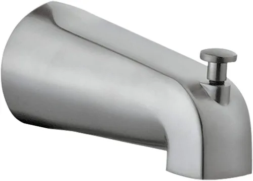Design House 522920 Grifo desviador de bañera deslizable, 5 pulgadas, níquel satinado