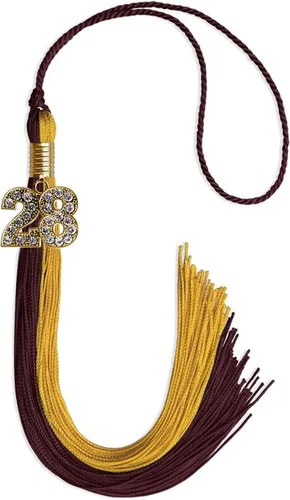 Miniatura 115 de Endea Graduation Borla de doble color con dije dorado (negro/oro brillante, 2022)