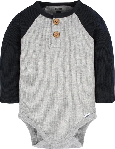 Miniatura 3 de Gerber Paquete de 2 mamelucos Henley de manga larga para bebé niño