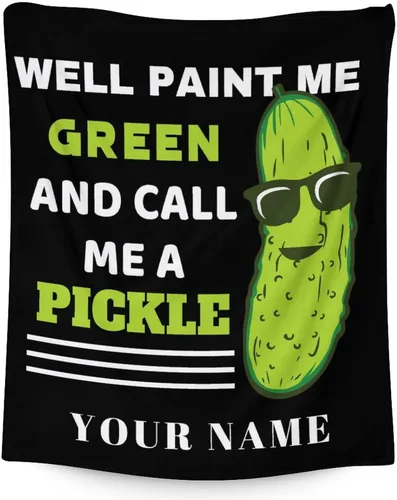 Miniatura 21 de Manta de regalo de Pickle, manta divertida de 30 x 40 pulgadas para adultos y niños, ligera, afelpada, suave, acogedora, cálida, mantas de franela