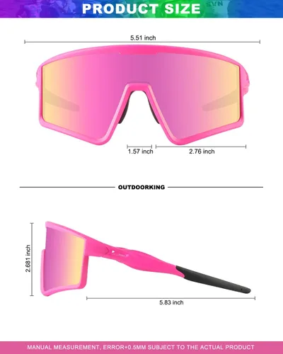 Miniatura 5 de Gafas de sol para ciclismo para hombres y mujeres, lentes de sol deportivos con protección UV para correr, lentes de sol para béisbol, ciclismo