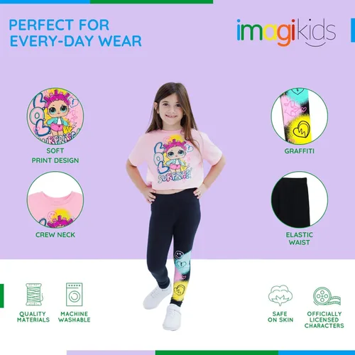 Miniatura 2 de L.O.L. Surprise! Conjunto de camiseta y leggings para niñas, tallas de niño a niño grande (2T - 18-20)